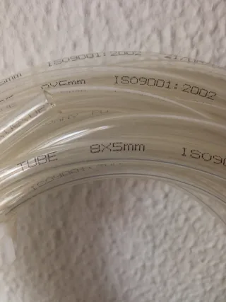 Tubo PVC Transparente 8x5mm 10m