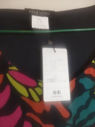 Blusa gasa ANNA VITO multicolor talla 2xl