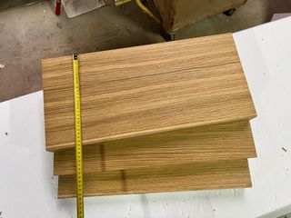 Repisas flotantes madera roble lacado