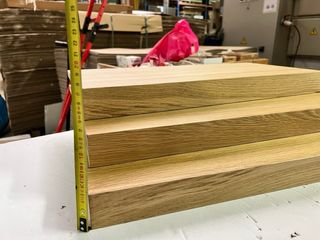 Repisas flotantes madera roble lacado