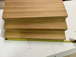 Repisas flotantes madera roble lacado