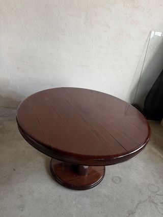 Mesa redonda madera y metal