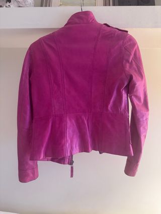 Chaqueta de cuero rosa Infinity