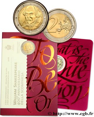 2€ San Marino 2016 W.Shakespeare 400 Aniversario