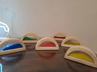 21 Bloques Sensoriales Madera Colores