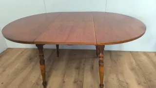 MESA REDONDA EXTENSIBLE DE MADERA 1,08 A 1,68