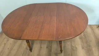 MESA REDONDA EXTENSIBLE DE MADERA 1,08 A 1,68