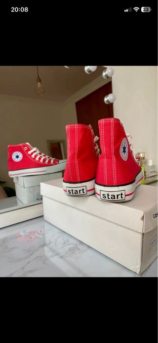 Zapatillas altas Rojas mujer talla 38