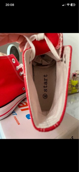 Zapatillas altas Rojas mujer talla 38