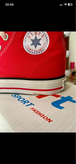 Zapatillas altas Rojas mujer talla 38