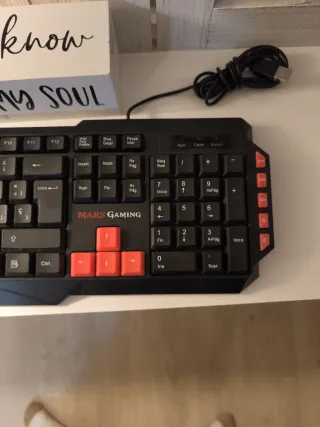 Teclado Gaming Mars Gaming Negro y Rojo