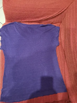 T-shirt OVS donna viola con righe