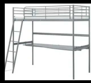 Litera metálica gris con escritorio todo 100€ tv