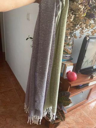 Bufanda Girasol verde y morada