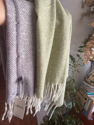 Bufanda Girasol verde y morada