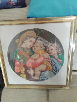 Cuadro decorativo bordado