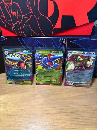 3 Cartas Pokémon Mega Sharpedo, Heracross, Lopunny