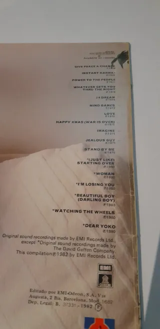 LP Vinilo The John Lennon Collection