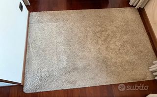 Tappeto beige/grigio in tessuto