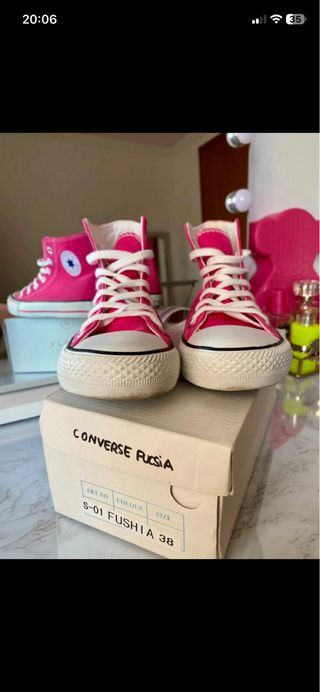 zapatillas altas Fucsia Talla 38 Mujer
