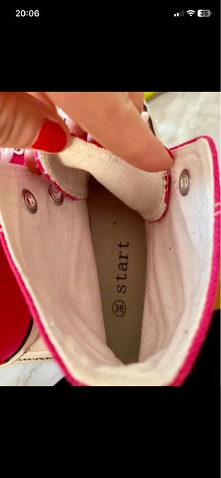 zapatillas altas Fucsia Talla 38 Mujer