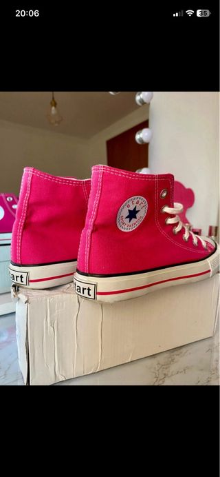 zapatillas altas Fucsia Talla 38 Mujer