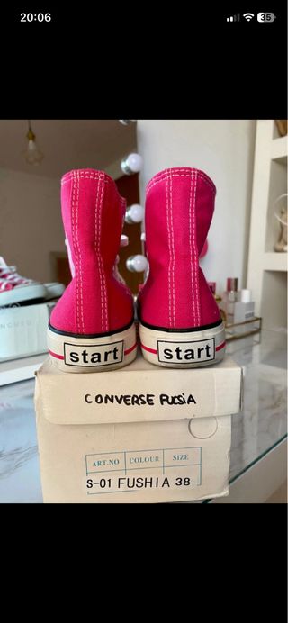 zapatillas altas Fucsia Talla 38 Mujer