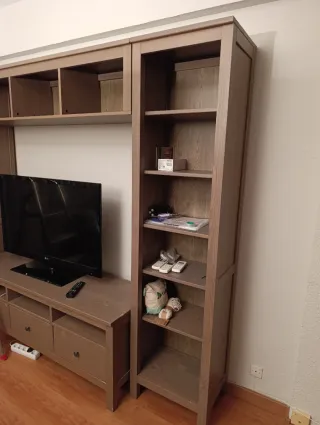 Mueble Salón Puente y Mesa TV IKEA. Modelo Hemnes