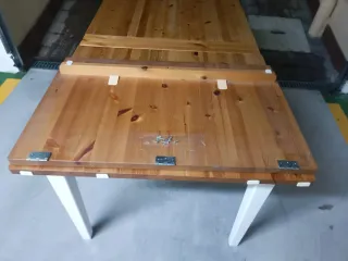 Tavolo da Cucina in Legno Bianco da Pranzo