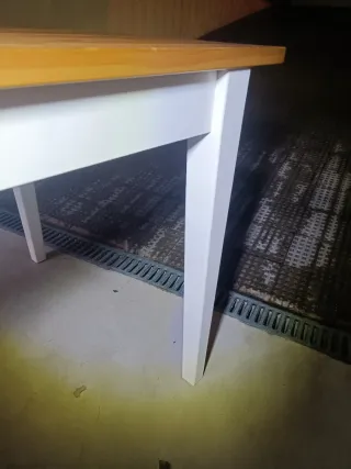 Tavolo da Cucina in Legno Bianco da Pranzo