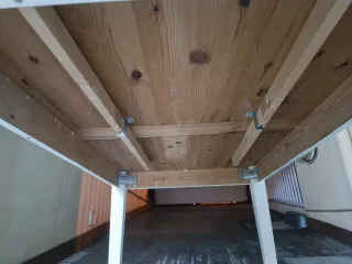 Tavolo da Cucina in Legno Bianco da Pranzo