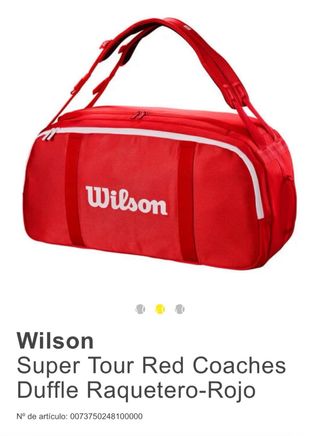 Raquetero Wilson Super Tour Duffle - como nuevo