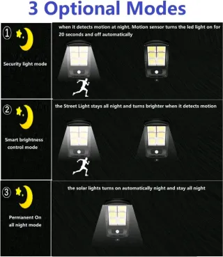 2 Lampioncini Solari 120 LED Sensore e Telecomando
