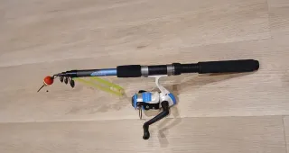 Caña de pescar y red infantil Crivit