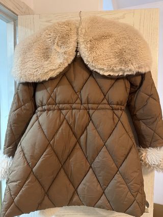 Abrigo acolchado mujer marrón