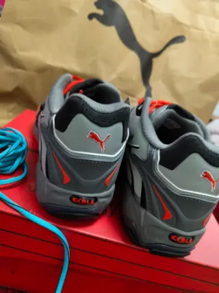 Zapatillas Puma Rocky Reflectantes Grises Naranja