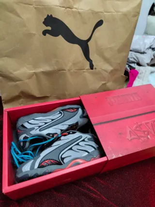 Zapatillas Puma Rocky Reflectantes Grises Naranja