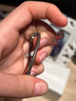 Set 2 Pulseras Pandora Cuero y Cadena