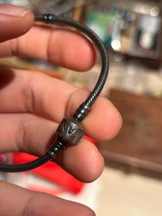 Set 2 Pulseras Pandora Cuero y Cadena