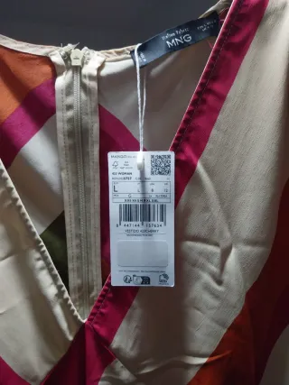 Vestido Mango Cherry Multicolor Talla L