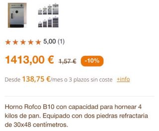 Horno Rofco B10 Profesional Panadería