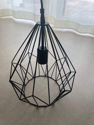Lámpara colgante geométrica negra