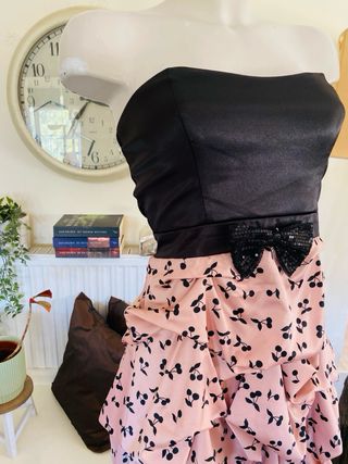 Vestido cóctel sin tirantes Easy Wear talla 40