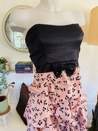 Vestido cóctel sin tirantes Easy Wear talla 40