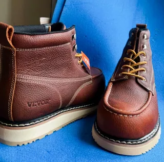 Stivali da lavoro in pelle Vevor punta in acciaio.