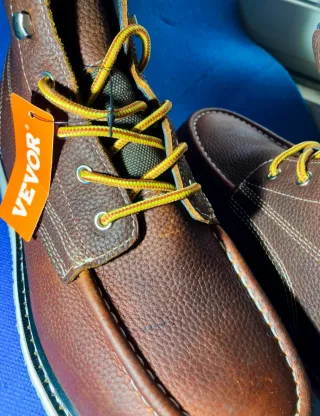 Stivali da lavoro in pelle Vevor punta in acciaio.