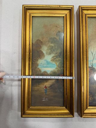 Coppia Quadretti Antichi Dipinti