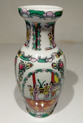 Jarrón chino porcelana Cantón 15cm