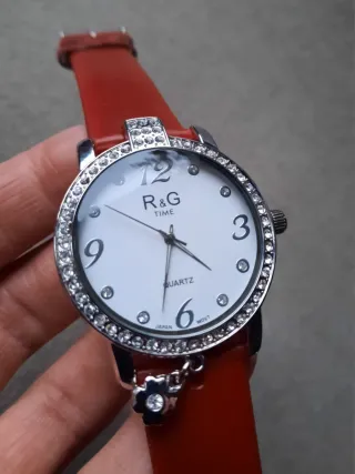 Orologio da donna R&G TIME rosso e argento