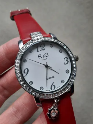 Orologio da donna R&G TIME rosso e argento